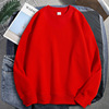 Double-sided sweatshirt, scarf suitable for men and women, 300 gram, round collar, long sleeve, loose fit, plus size