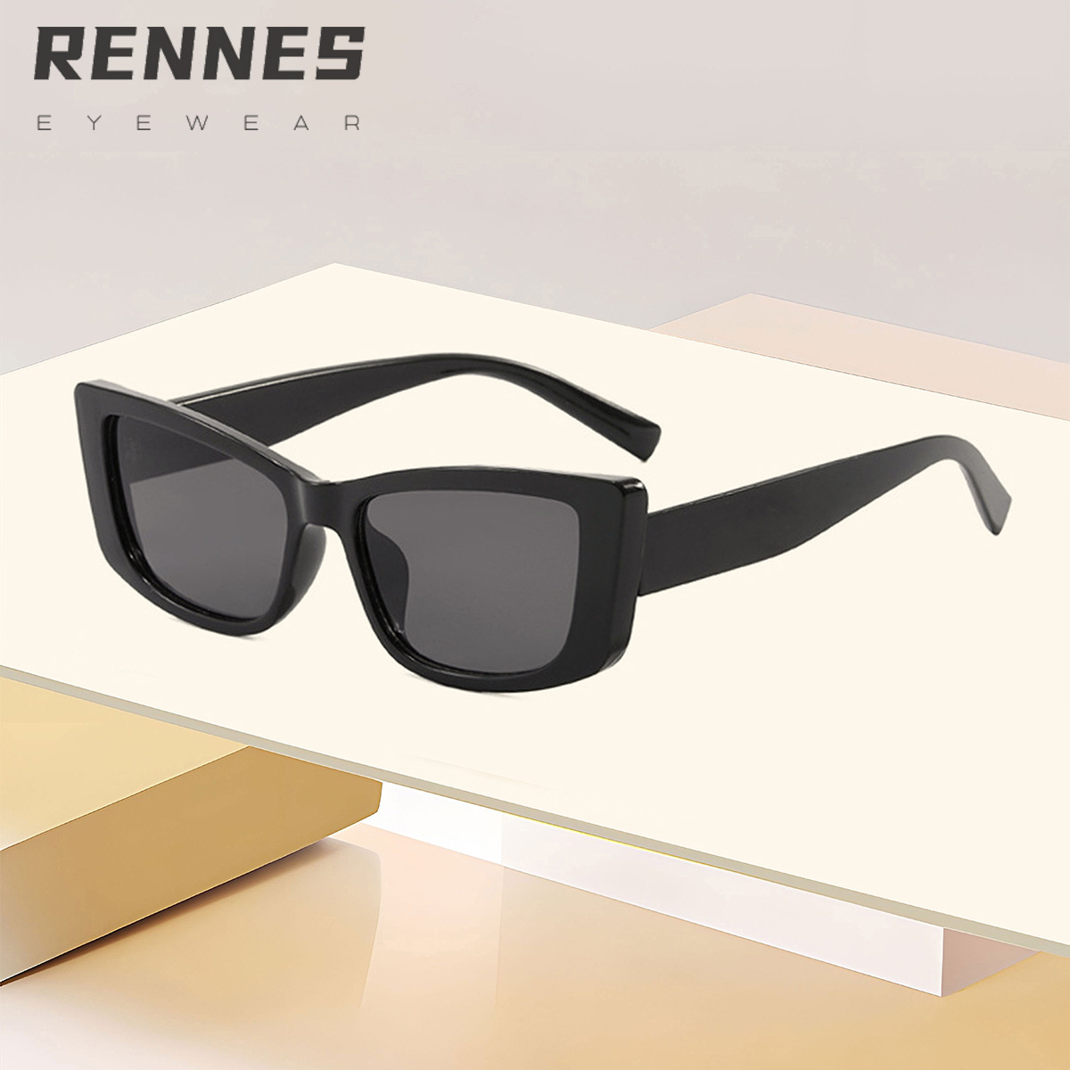 Nuevas gafas de sol de ojo de gato de marco pequeño retro con bisagra de metal para hombres y mujeres, gafas de sol de sombra callejera de alta gama Sunglass