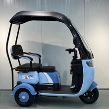 新款帶棚電動三輪車小型成人家用電動三輪車休閑代步車老年人孩子