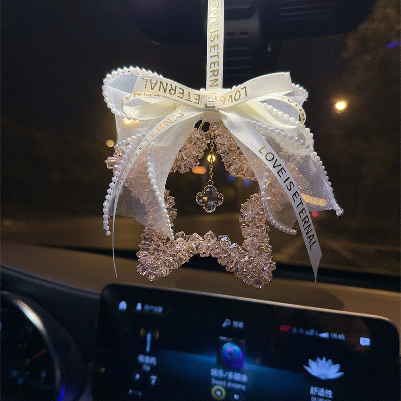 フルドリル手作り水晶自動車ストラップ創意贅沢高級バックミラー車載チェーン装着ストラップ車内装女神|undefined
