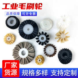 工业毛刷轮滚筒刷抛光除尘毛刷圆形尼龙丝毛刷防静电小毛刷直供