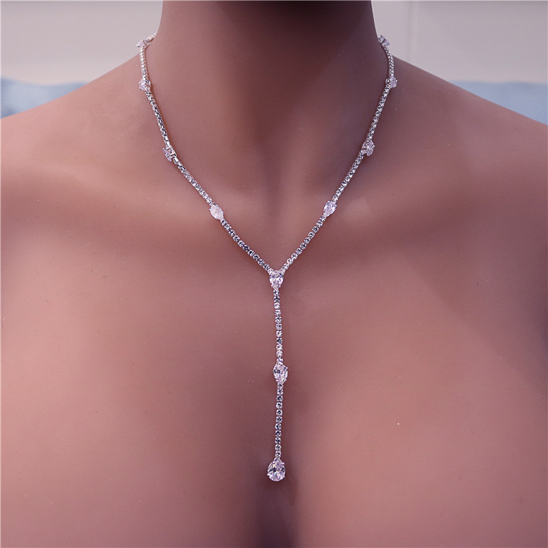 high-end fashionable pendant drop-shaped with zircon