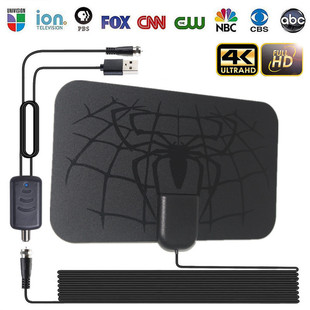 New spider pattern indoor HD TV antenna with detachable amplifier foreign trade cross-border set-top box antenna
