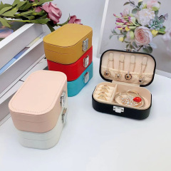 Simple fastener jewelry box high-end jewelry box earring necklace ring double-layer jewelry storage box