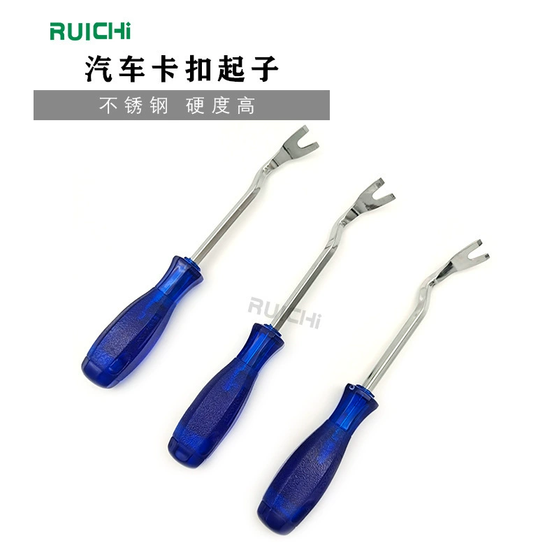 Синий Кристалл матовая ручка зеркальная поверхность стержень Автомобильная отвертка для заклепок Дверная панель автомобиля внутренний лом резиновая Пряжка отвертка