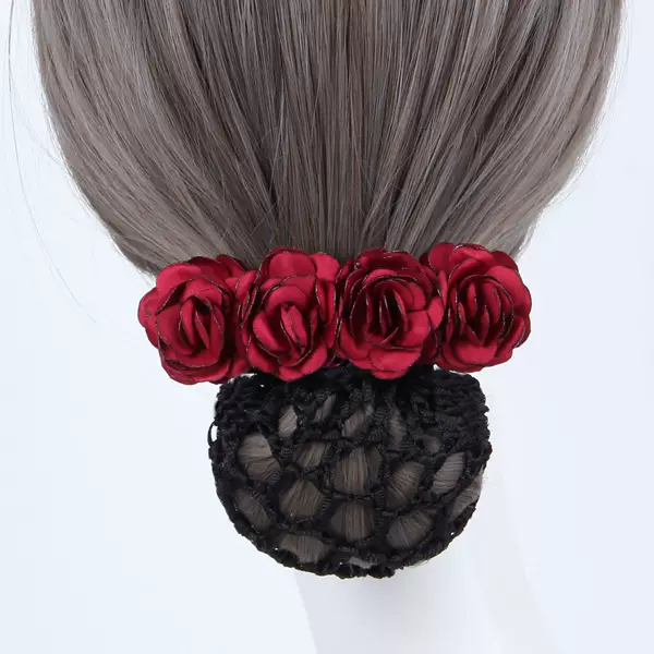 Cross-Border Yiwu Factory Direct Delivery Nurse Hair Flower Hair Net Work Career Korean Hotel Bank Hairpin Hair Net Bag