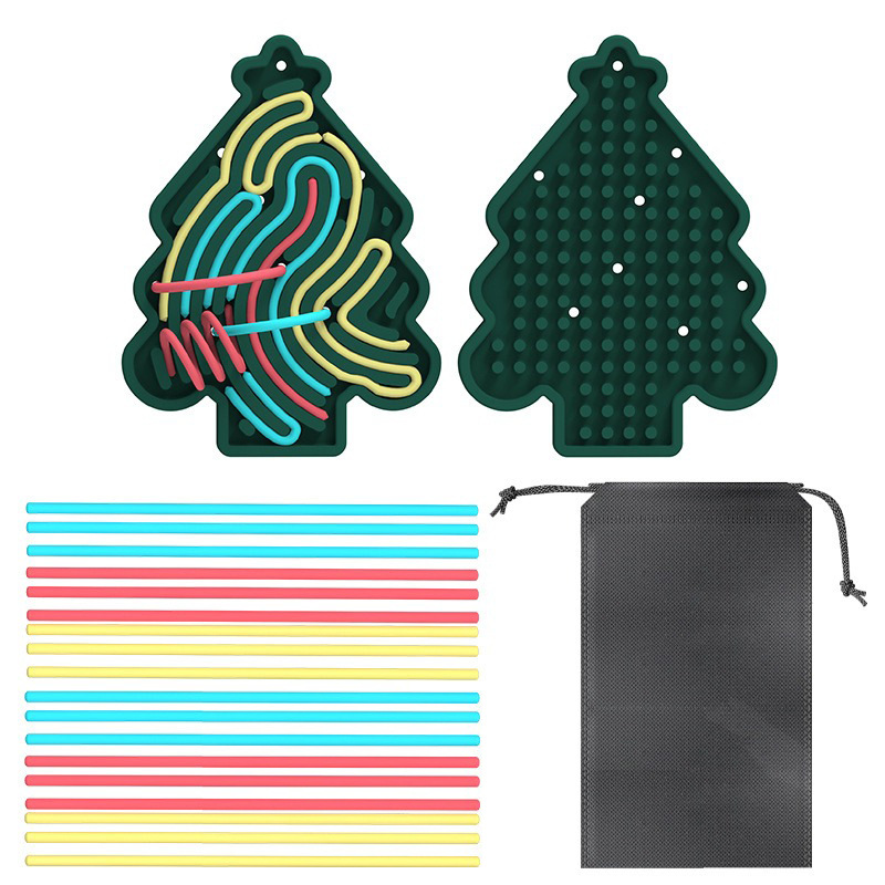 Amazon Hot Sale Sensory Activity Board Silicone Grado Alimentos Descompresión Junta Niños Puzzle Navidad Serie Regalos