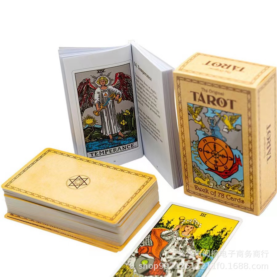 跨境英文塔罗牌Tarot deck of 78 cards带说明书桌游卡牌