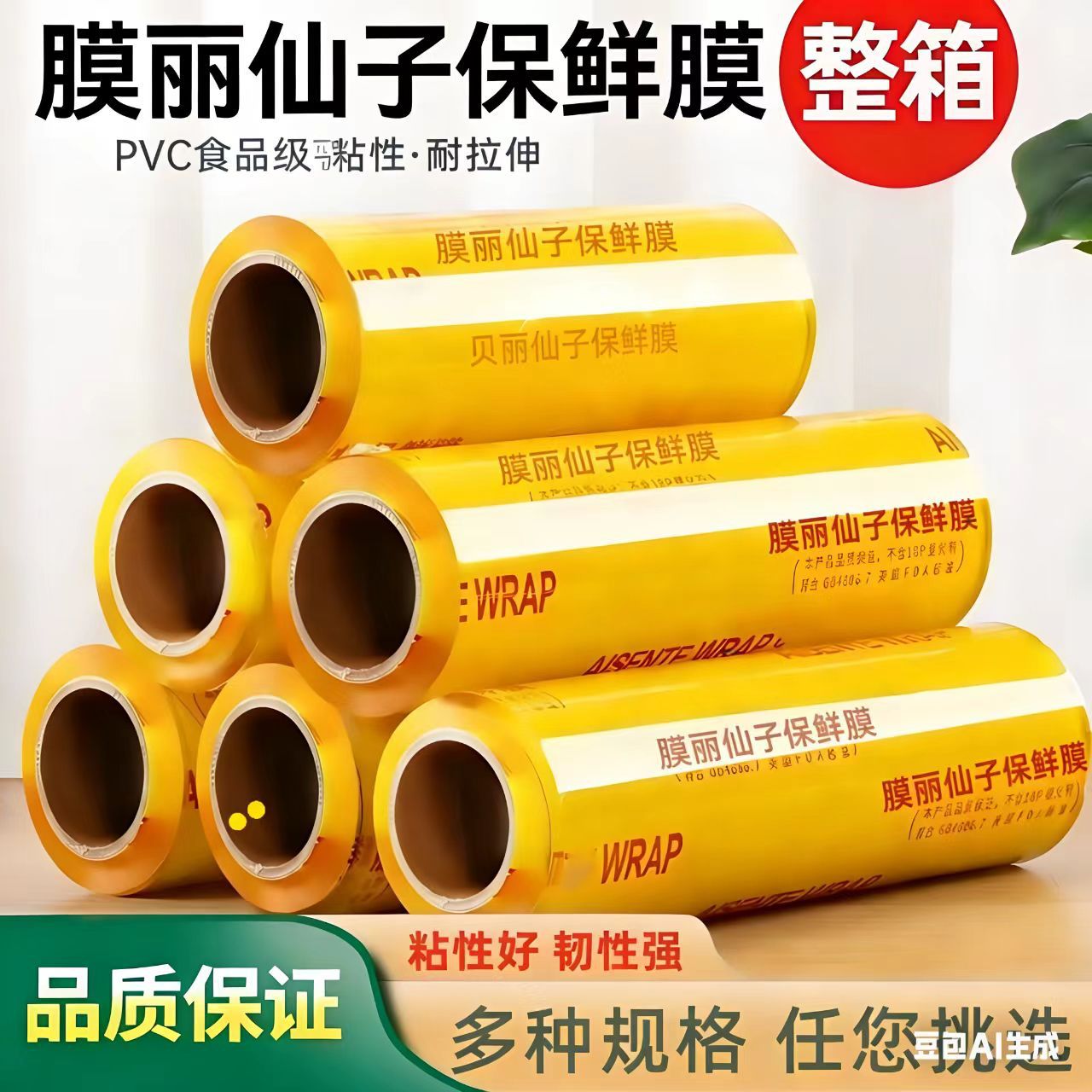 Bulk Wholesale Fresh-Keeping Cling Film Commercial Large Roll Food Grade Household PVC Fruit Kitchen Wrap Lisianzi Beauty Salon Use - 7