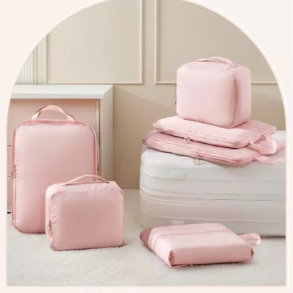 Travel Clothing Storage Bag Six-Piece Set Suitcase Packing Bags Clothing Travel Portable Underwear Compression Organizer Bag