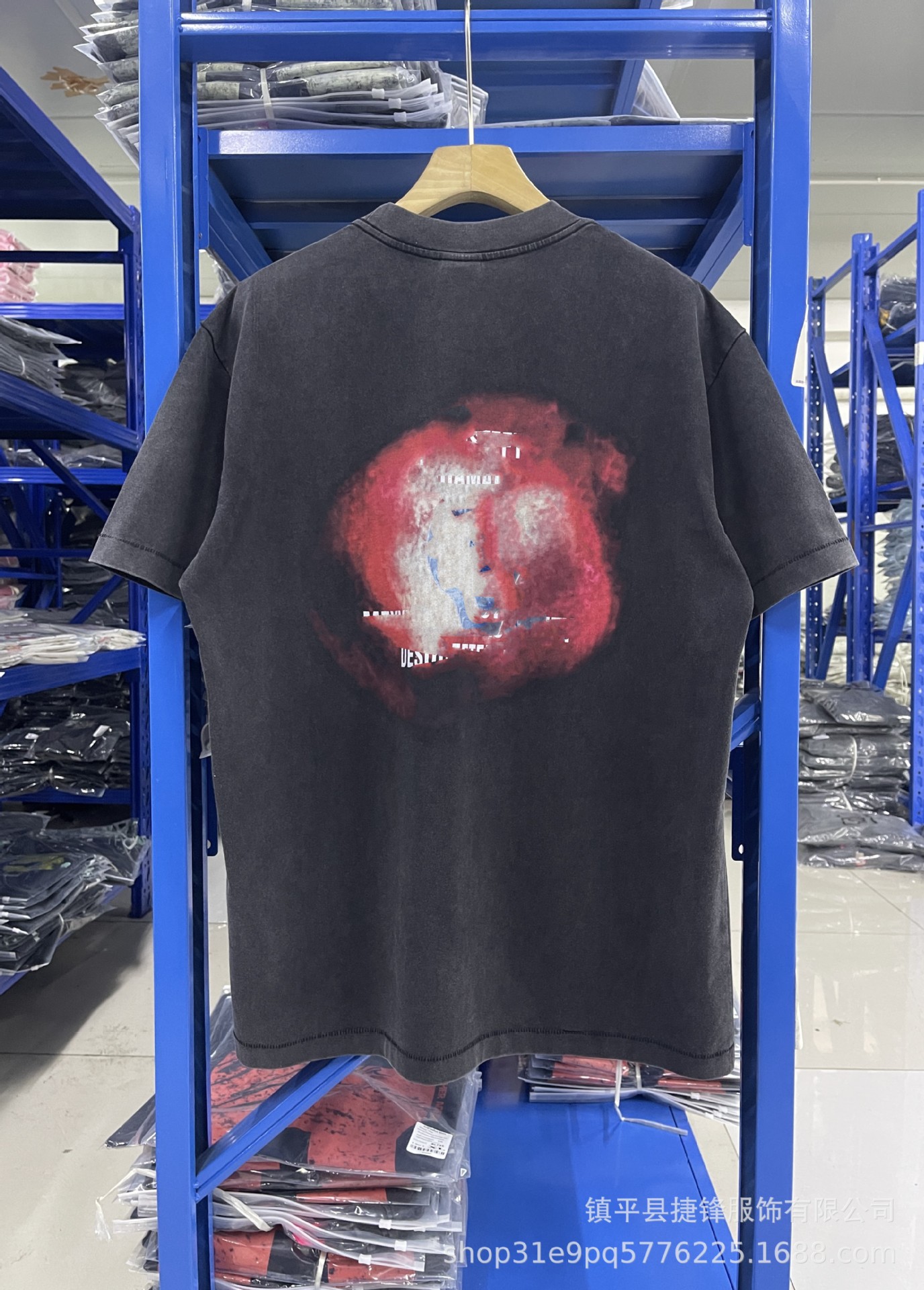 クロスボーダーの新型欧米のファッションブランドのレトロな水洗いは古い落書きをします。