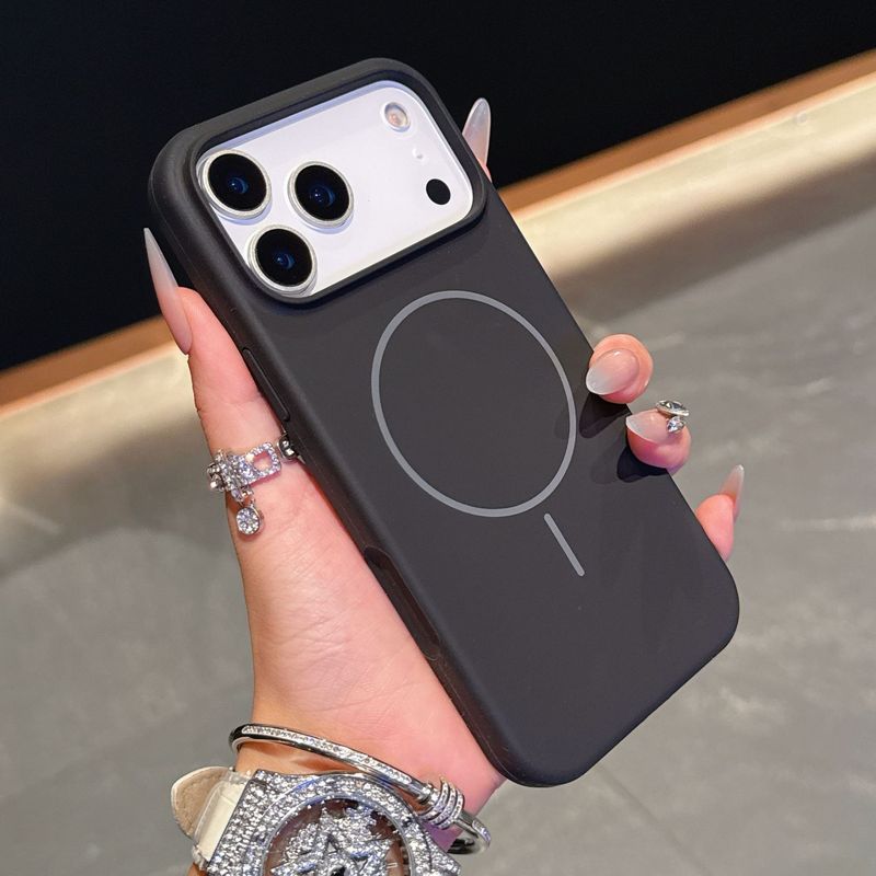 适用苹果17ProMax手机壳液态硅胶细圈磁吸iphone16纯色防摔保护套|undefined