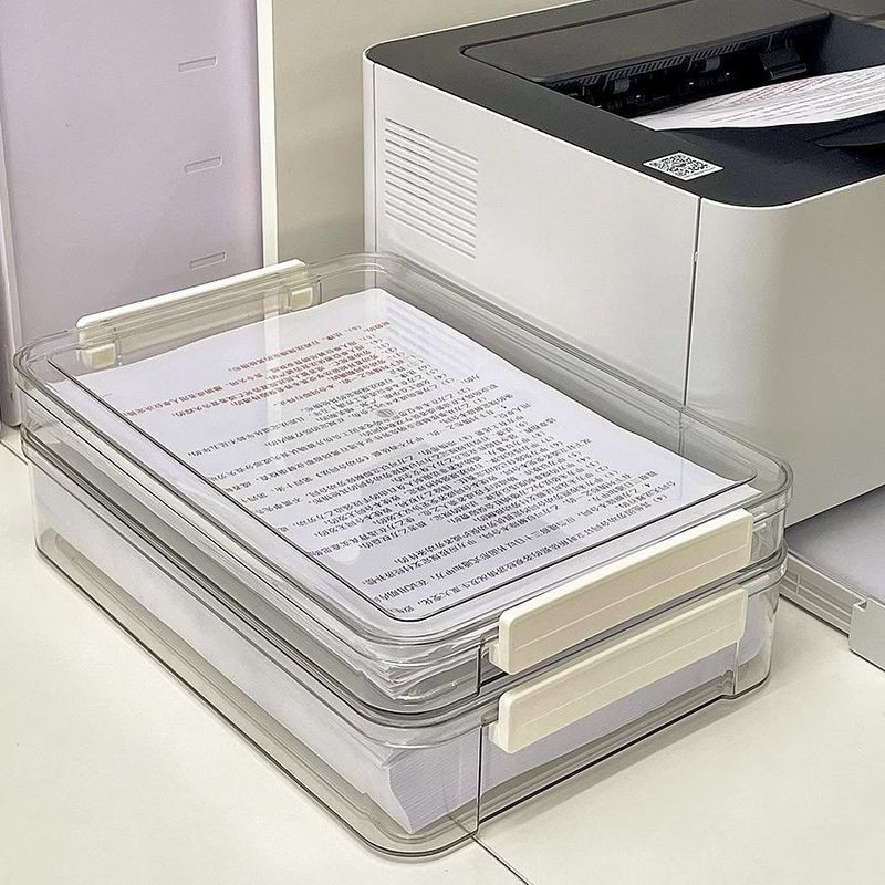 Paper storage and organizing artifact large capacity transparent plastic household registration book junior high school graduation certificate a4 file storage box Paper storage and organizing artifact large capacity transparent plastic household registration book junior high school graduation certificate a4 file storage box