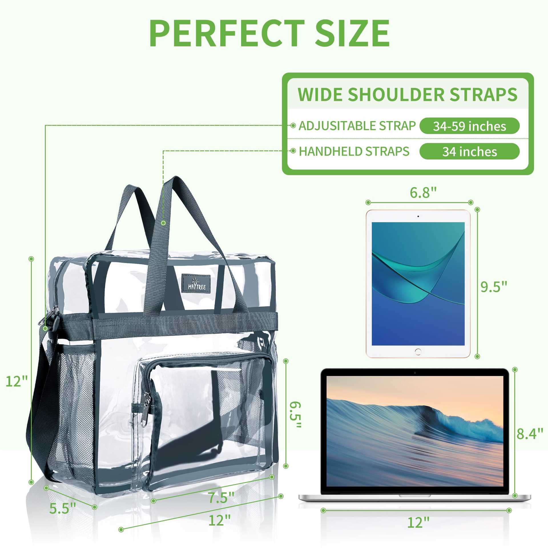 Borsa a tracolla trasparente, borsa da viaggio, borsa per la spesa, borsa da donna impermeabile alla moda_voghion.com