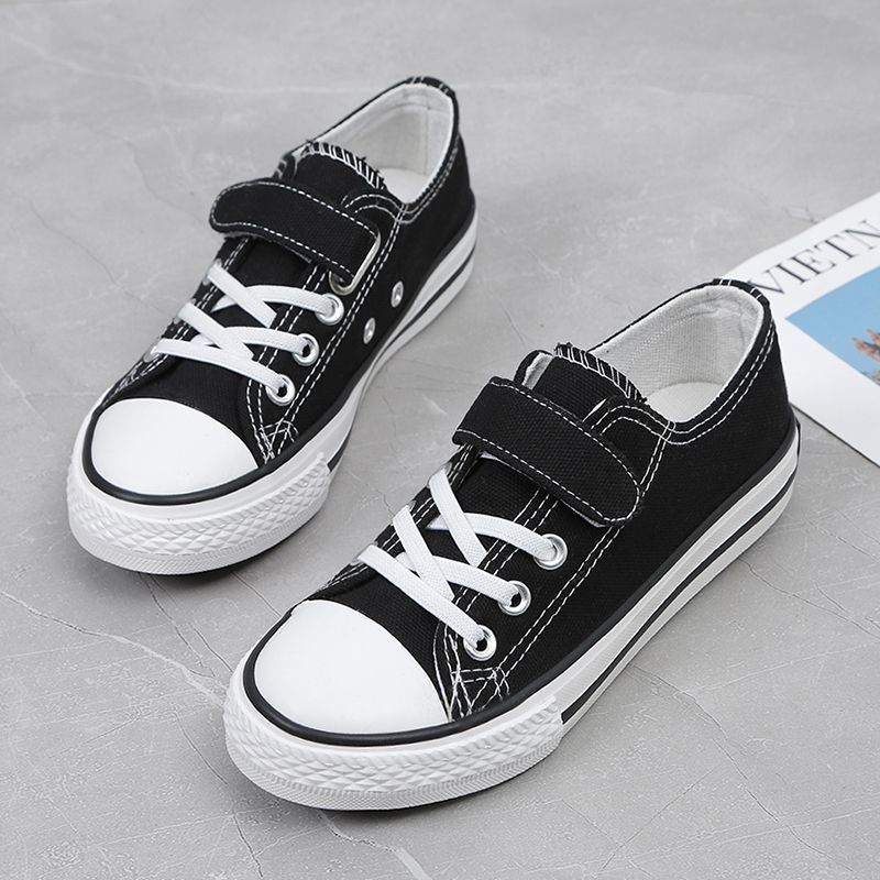 韩版魔术贴帆布鞋儿童板鞋2025夏季潮流夜光涂鸦布鞋透气休闲鞋子