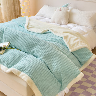 Одеяло, коралловое полотенце для сна, диван
