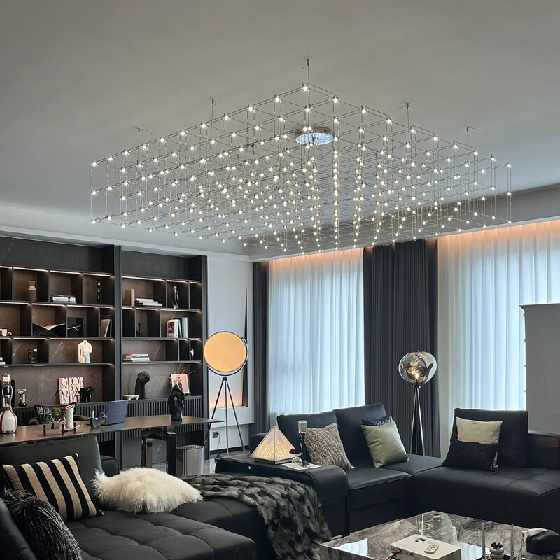New Living Room Chandelier, Classy Starry Sky, Firefly Light Cube, Classy Internet Celebrity Italian Restaurant Home Lamps New Living Room Chandelier, Classy Starry Sky, Firefly Light Cube, Classy Internet Celebrity Italian Restaurant Home Lamps