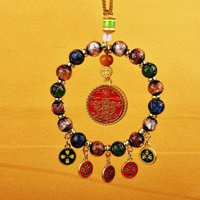 Car hanging — Five Road God of Wealth Car - fragrant-ash-glazed-five-way-god-of-wealth-heavenly-official-blessing-can-be-rotated