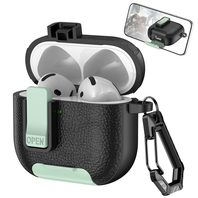 Apple AirPods 2/34/pro2世代に適したスイッチ付きソフトプラスチック保護カバー、クリエイティブな落下防止ヘッドフォンケース|undefined
