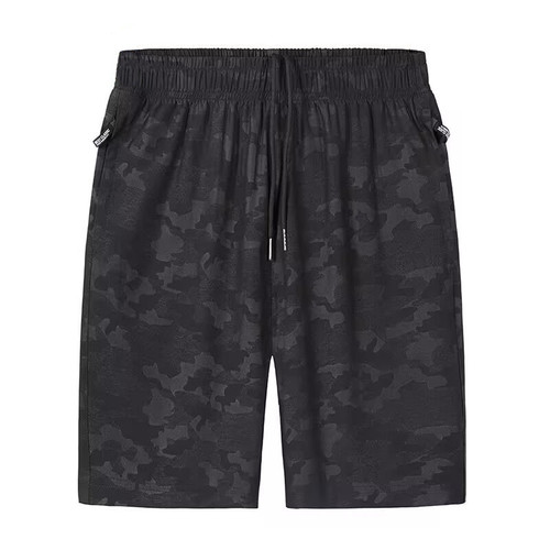 Summer Camouflage Shorts Men Casual Loose Big Pants Men Quick-dry Beach Pants Printed Thin Ice Silk Pants