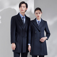 冬季空姐毛呢大衣女中长款酒店礼宾男大衣物业售楼处前台客服接待