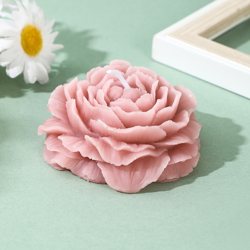 Vintage rosa gris largo estilo de vela casera boda vela vela cena candelabro decoración del hogar adornos