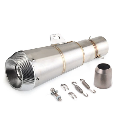 Motorcycle modified exhaust Motorcycle exhaust pipe - silver