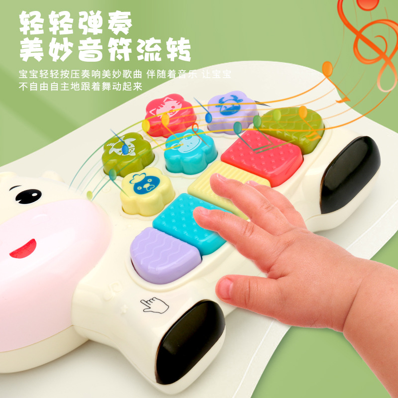 Animal de dibujos animados para niños oso instrumento musical Ilustración instrumento musical educación temprana educación electrónica órgano puesto de juguete Venta caliente