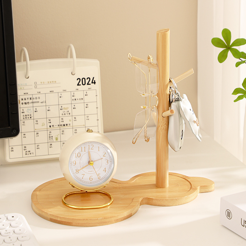 Creative Ornaments Entry Key Rack Bamboo Car Key Chain Rack Box Storage Tray Entrance Tray Storage Rack