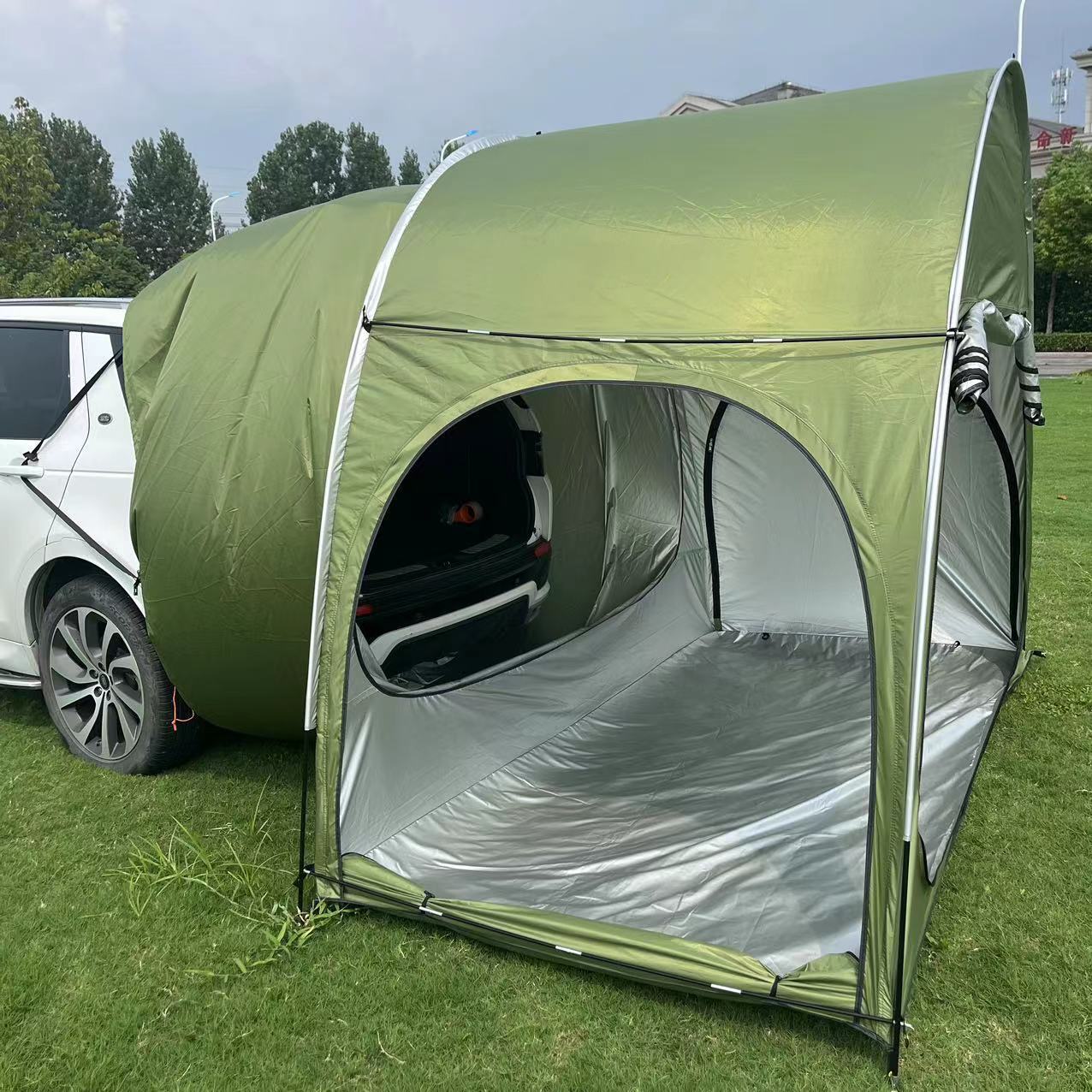 Outdoor Car Tent Suv Rear Camping Tent, No Assembly Required, Rainproof and Sunshade Canopy, Oxford Cloth Quick-Open Model