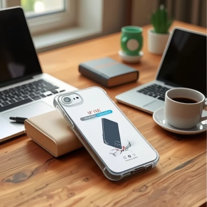 1.5mm Thickeneded Large Four-Corner Anti-Fall Mobile Phone Case Suitable for Apple Iphone16E Transparent Tpu Protective Cover