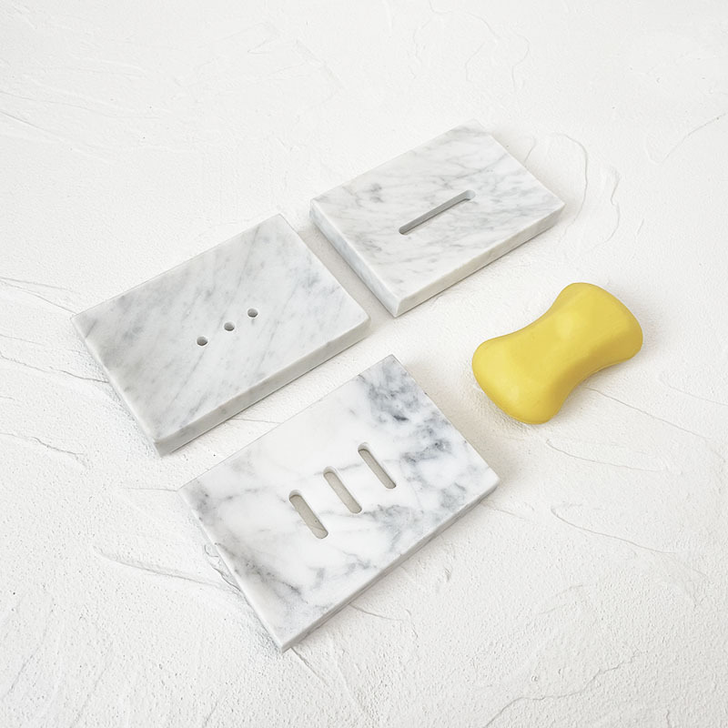 Caja de jabón de mármol natural decoración jabon base de baño de baño de alta calidad base de jabón