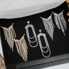 Fashionable zirconium with tassels, earrings, suitable for import, European style, diamond encrusted