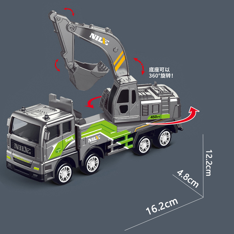Juguetes de ingeniería de aleación para niños grúa de aleación de inercia simulación modelo de camión de ingeniería juguetes excavadoras