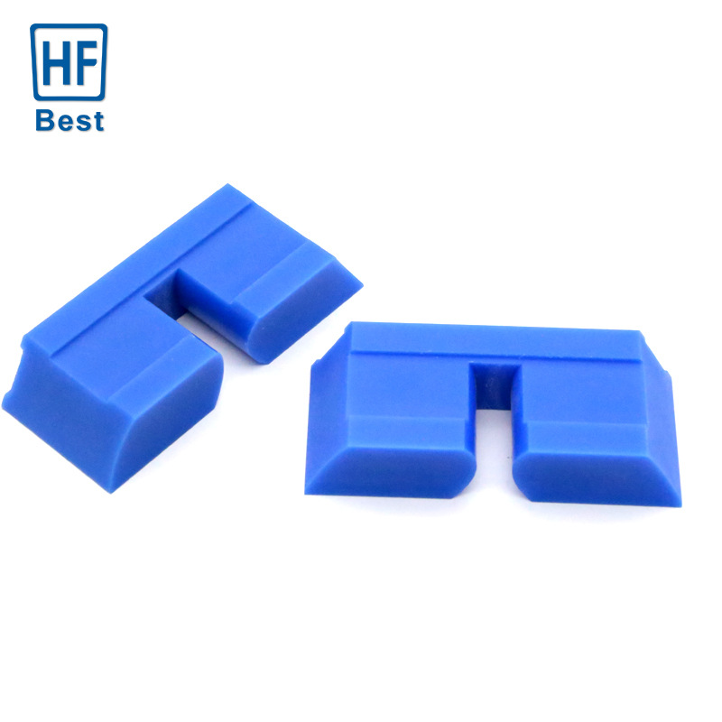 生产防水耐磨尼龙刮板闸板 PA塑料蓝色滑块