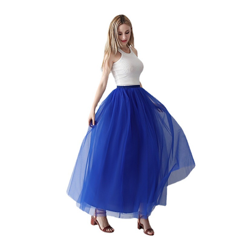 European and American mid-length gauze skirt tutu skirt adult tulle skirt ball dress mesh skirt women European and American mid-length gauze skirt tutu skirt adult tulle skirt ball dress mesh skirt women