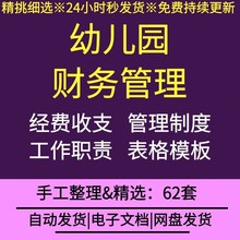 幼儿园财务管理制度经费收支专用收据采购审核报销流程工作职责