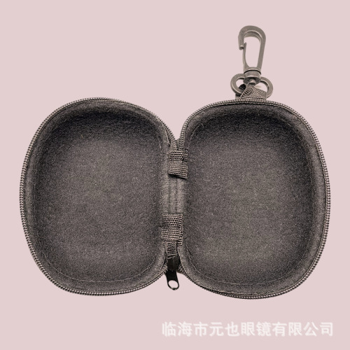 Hanging buckle foldable glasses box storage bag new black zipper buckle sunglasses sunglasses reading glasses box