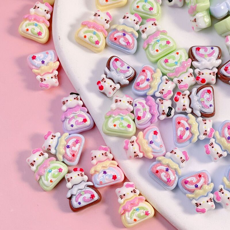 DIY Handmade Jewelry Super Cute Mini Cartoon Cat Ornaments Accessories Accessories