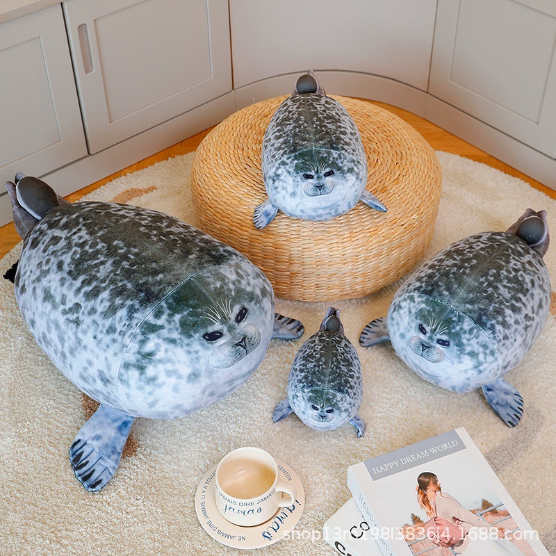 【イベント限定価格】国境を越えた売れ筋シミュレーションかわいいアザラシ人形枕母子シリーズは柔らかく肌に優しいです|undefined