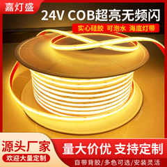 24VCOB ライトストリップ水中浸漬固体シリコーン水槽水中魚池屋外自己粘着低電圧 LED ライトストリップ