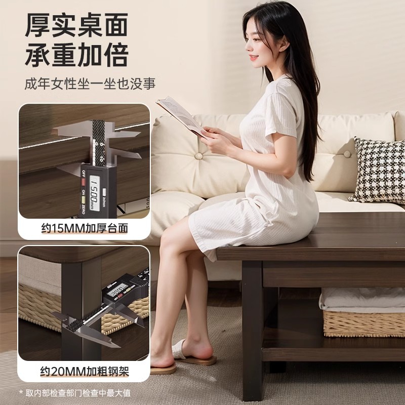 Mesa de centro, sala de estar, hogar, apartamento pequeño, casa de alquiler simple, mesa pequeña, moderna y sencilla, mesa de té con balcón nueva 2025