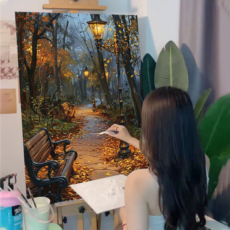Autumn Fallen Leaves Digital Oil Painting DIY 25 New Filled Hand-Painted Coloring Painting Handmade Acrylic Oil Painting Hanging Painting Autumn Fallen Leaves Digital Oil Painting DIY 25 New Filled Hand-Painted Coloring Painting Handmade Acrylic Oil Painting Hanging Painting