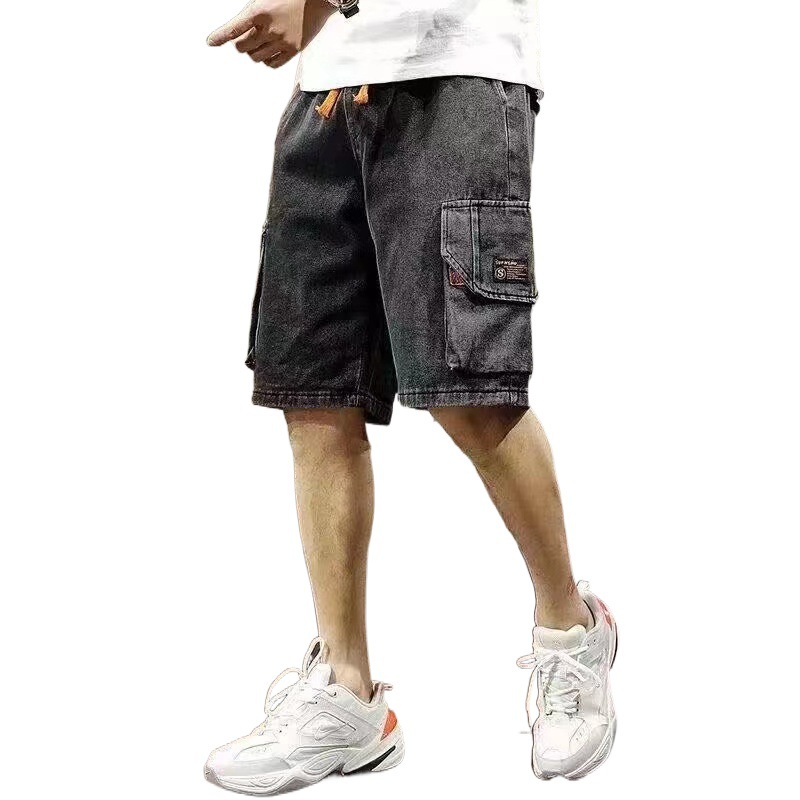 Pantalones de vaqueros para hombres 2026 nuevos pantalones de verano delgados y sueltos de tamaño medio marca de moda pantalones de cinco puntos