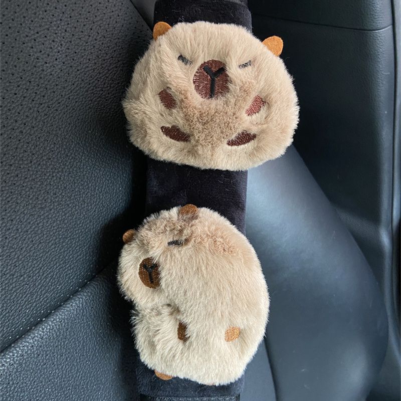 Kapibala Little Red Book Seat Belt Shoulder Pad Decorative Cover Doll Cute Cartoon Car Decoration Car