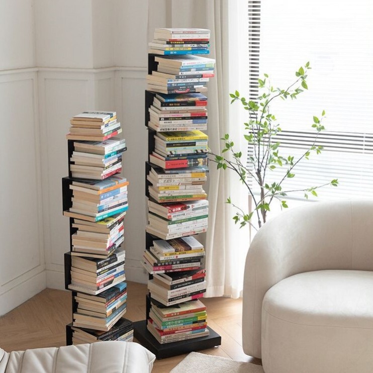 Iron art multi-layer magazine invisible floor-standing storage rack, integrated wall-mounted storage shelf, desktop metal bookshelf