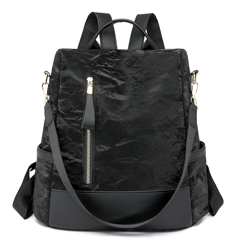 Bolsos para mujer 2024 nuevas señoras casuales mochila antirrobo color de contraste simple paquete mochila de viaje de doble propósito al por mayor