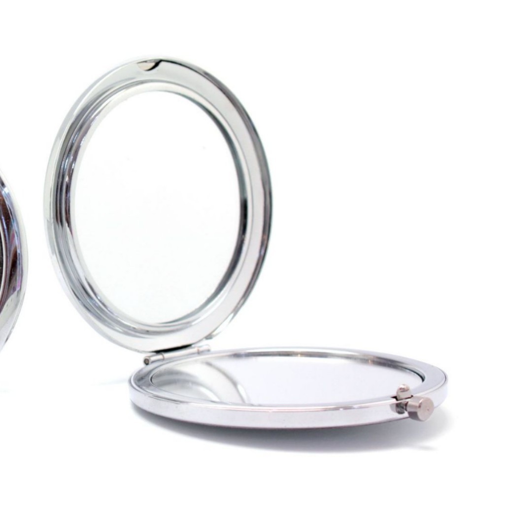 Yaliang creativo redondo epoxi espejo cosmético portátil de doble cara plegable portátil espejo de bolsillo regalo espejo personalizado