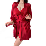 樊蕾 Сексуальное нижнее белье, пижама с бантиком, поддерживающие вставки в бюстгальтер, французский стиль