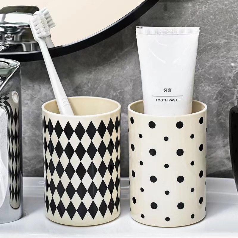 Mouthwash Cup British Style Tooth Cup Household Toothbrush Cup Plastic Toothbrush Cup Travel Portable Couple Mouthwash Cup